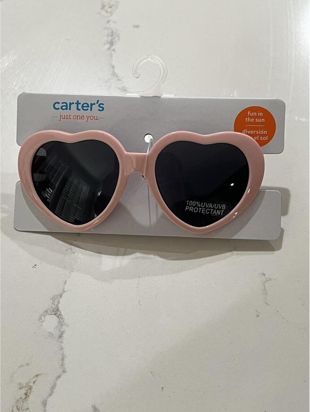 Carters Girls Heart Shaped Sunglasses in Pink